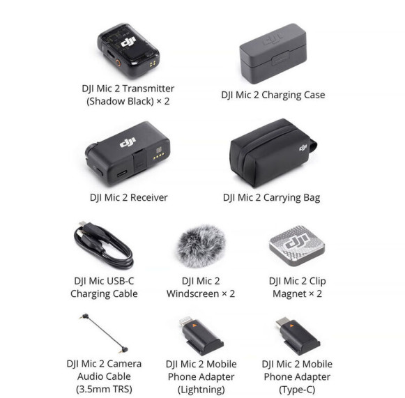 Беспроводной микрофон DJI Mic 2 (2TX + 1RX + Charging Case)